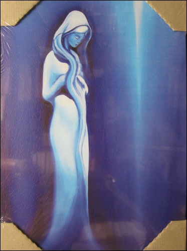 Obraz na dreve: Zvestovanie (40x30) - modré
