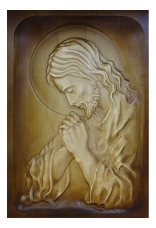 Drevorezba: Obraz - Modliaci sa Ježiš (DR-2A)