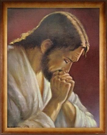 Obraz (W052) Modliaci sa Pán Ježiš 30,5 x 25,5