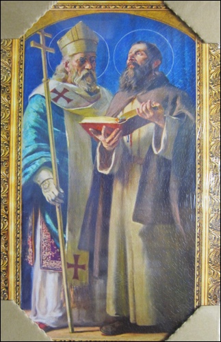 Obraz na dreve: Svätí Cyril a Metod (40x25)