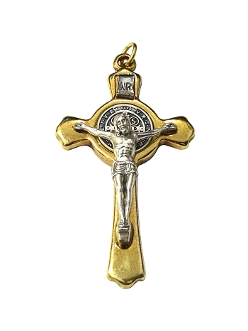 Kríž kov. (PG210) Benediktínsky - zlatý