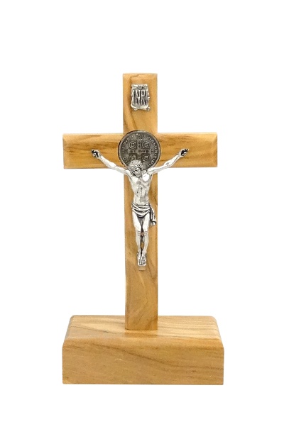 Kríž drev. na postavenie (678/U-B) Benediktínsky - bledý