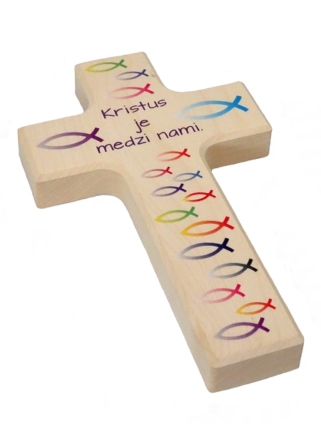 Kríž drev. (N470/K/SK) Kristus je medzi nami