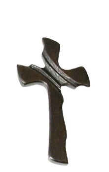 Kríž drev. mašľový bez korpusu malý - tmavý