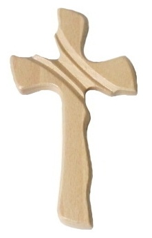 Kríž drev. mašľový bez korpusu veľký - bledý