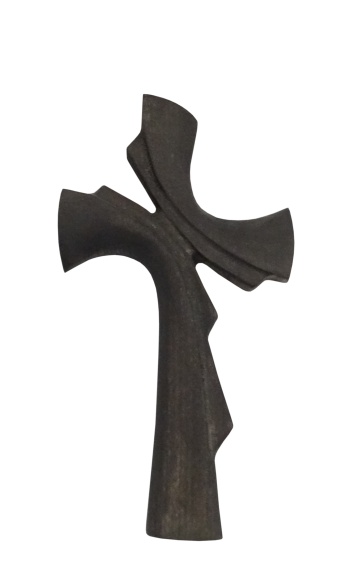 Kríž drev. mašľový (KDZ016) stredný - čierny