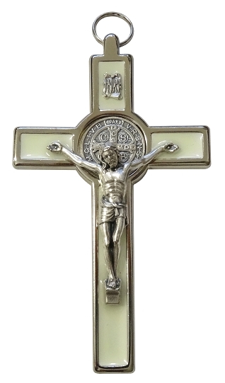 Kríž kov. (599N) Benediktínsky - fosforový