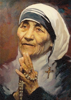 Obraz na dreve: Matka Tereza (15x10)