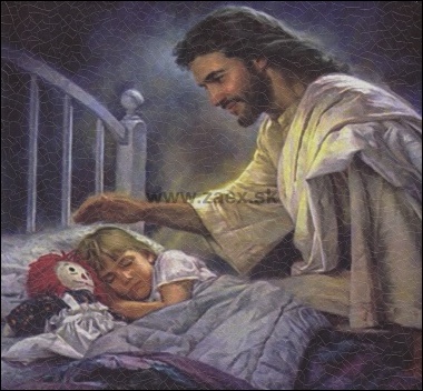 Obraz na dreve: Pán Ježiš a dieťa (20x15)