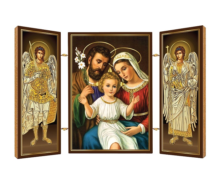 Triptych drev. (N12) - Sv. rodina