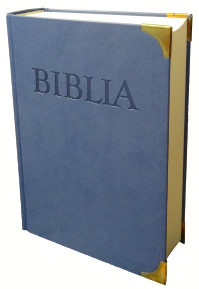 Biblia s kovovými rožkami