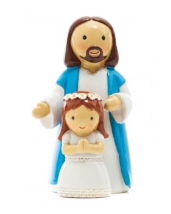 Soška (185243YX) Dievča s Pánom Ježišom na prvé sväté prijímanie