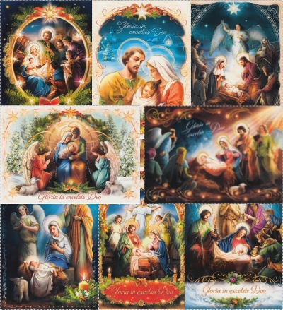 Pohľadnica vianočná flit. bez textu (séria 4)