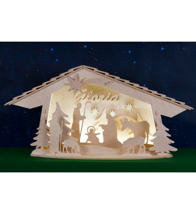 Betlehem drevený s Led osvetlením (20x43)