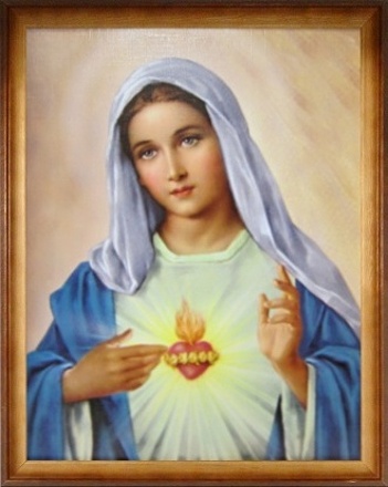 Obraz (W047) Srdce Panny Márie 45,5 x 35,5