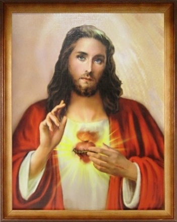 Obraz (W001) Srdce Pána Ježiša 30,5 x 25,5