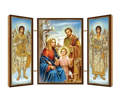 Triptych drev. (N13) - Sv. rodina