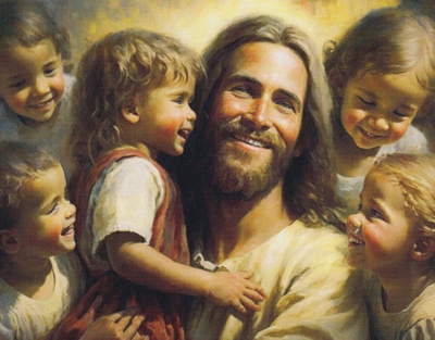 Obraz na dreve (IKP-23) Pán Ježiš s deťmi
