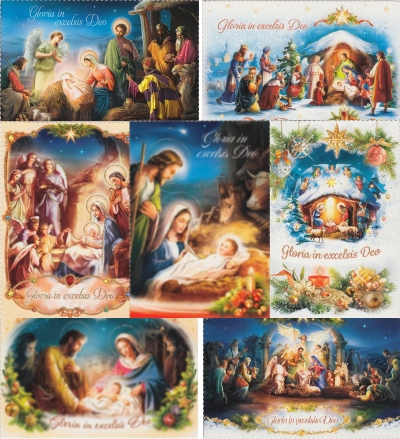 Pohľadnica vianočná flit. bez textu (séria 5)